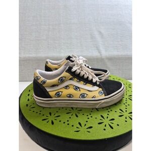 Vans Old Skool Looking Glass Unisex M5.5/7 Skateboard Shoes Black Yellow Sneaker